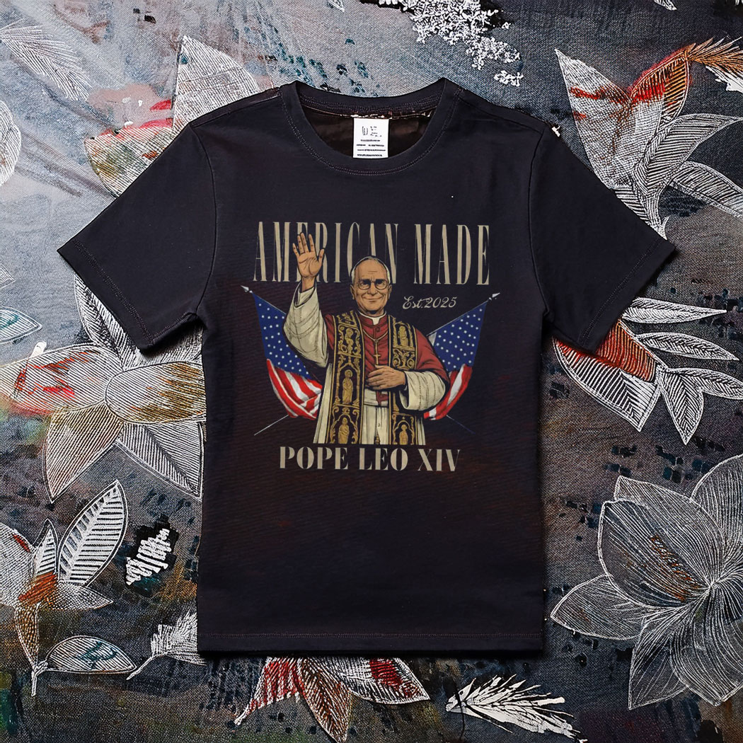 American Made Pope Leo XIV Graphic Tee Shirt