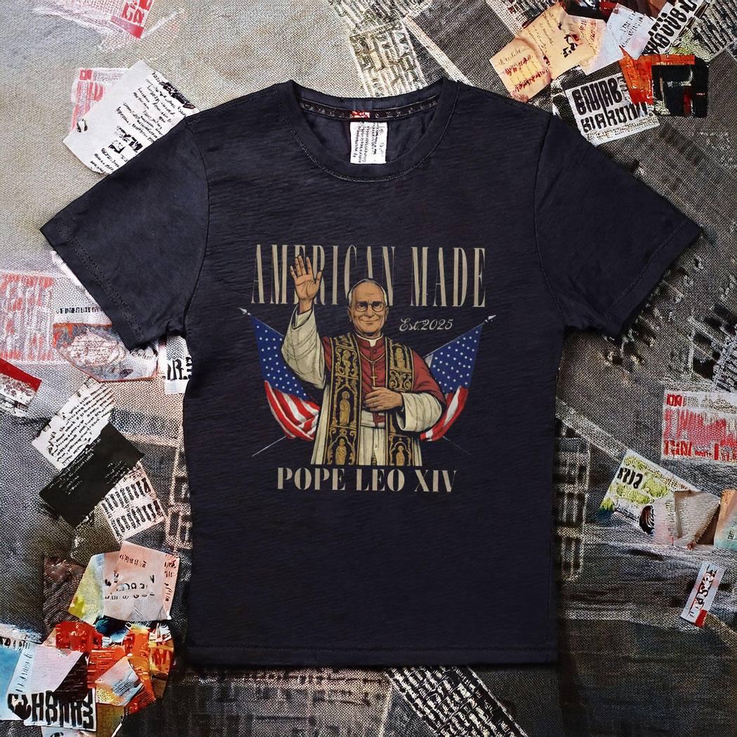 American Made Pope Leo XIV Graphic Tee Shirt