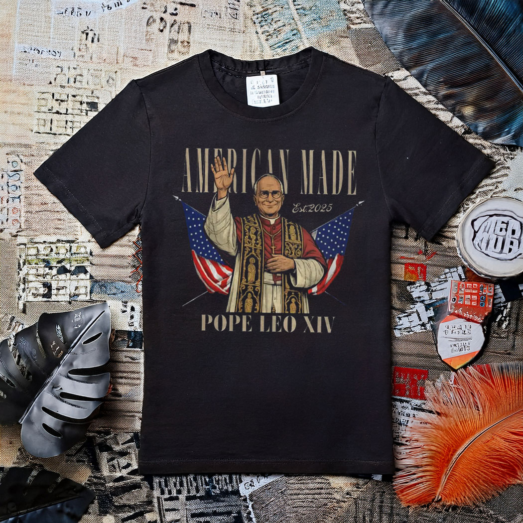 American Made Pope Leo XIV Graphic Tee Shirt