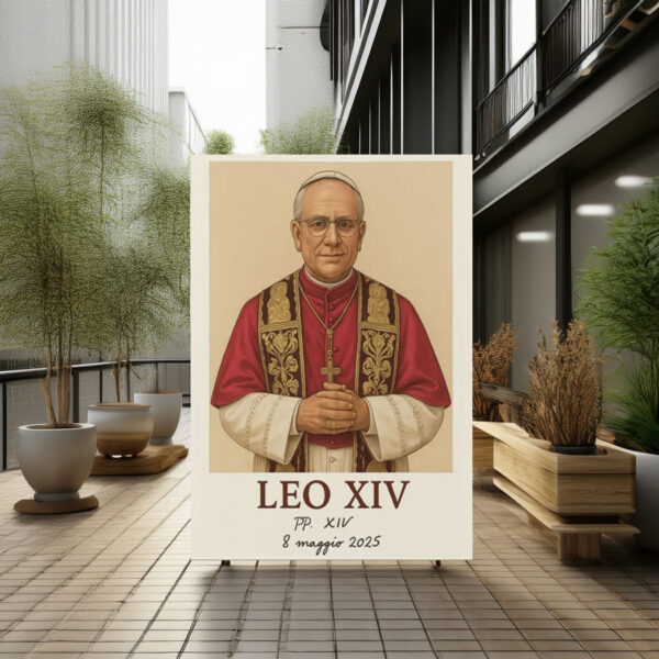 Framed Vertical Poster of Pope Leo XIV Poster