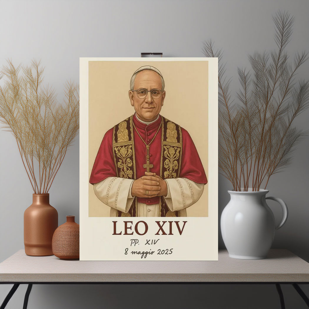 Framed Vertical Poster of Pope Leo XIV Poster