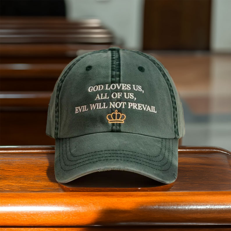 God Loves Us Washed Hat, Pope Leo XIV Hât God Loves Us Washed Hat, Pope Leo XIV Hat