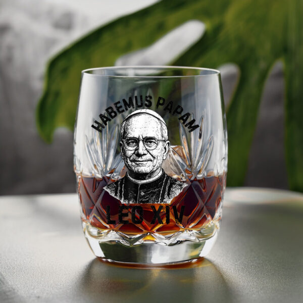 Habemus Papam Pope Leo XIV Glass