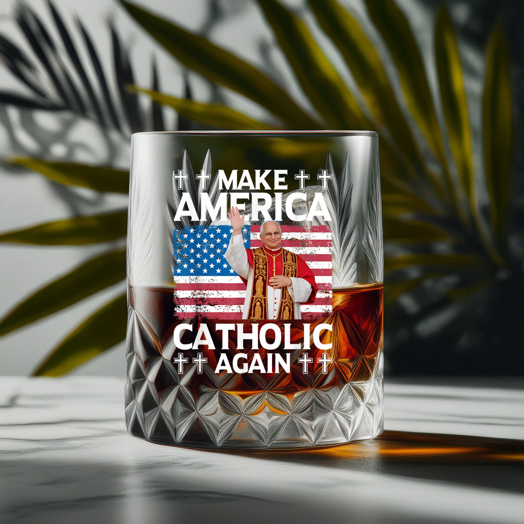 Make America Catholic Again US Pope Leo XIV Glass