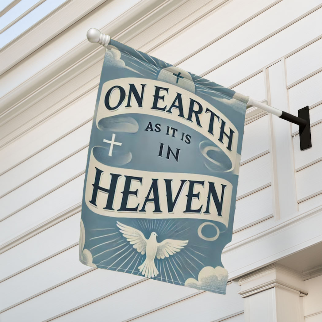 On Earth as it is in Heaven - Catholic Christian Flag