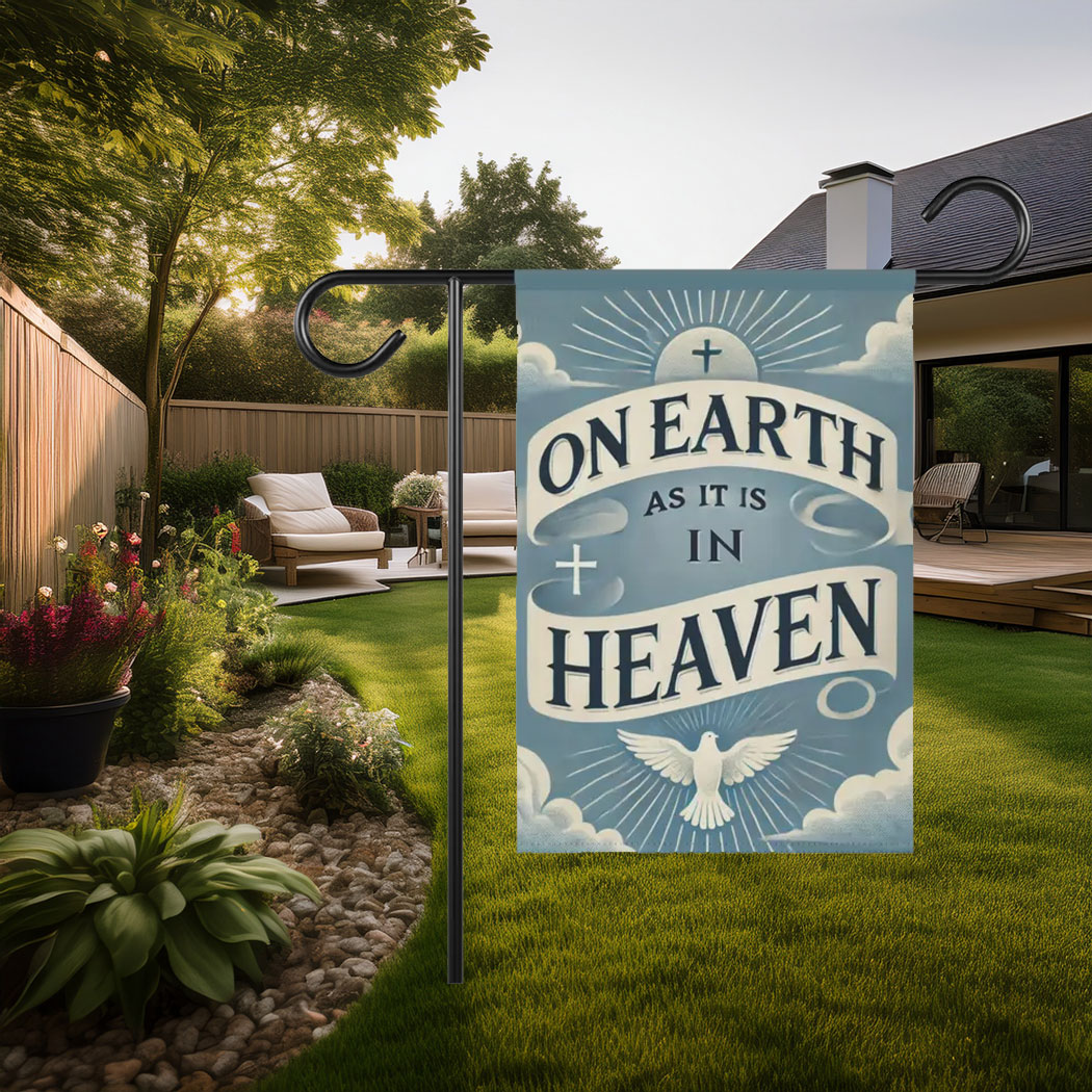 On Earth as it is in Heaven - Catholic Christian Flag