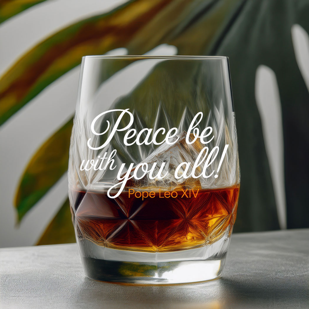 Peace Be With You All Pope Leo XIV quote Glass