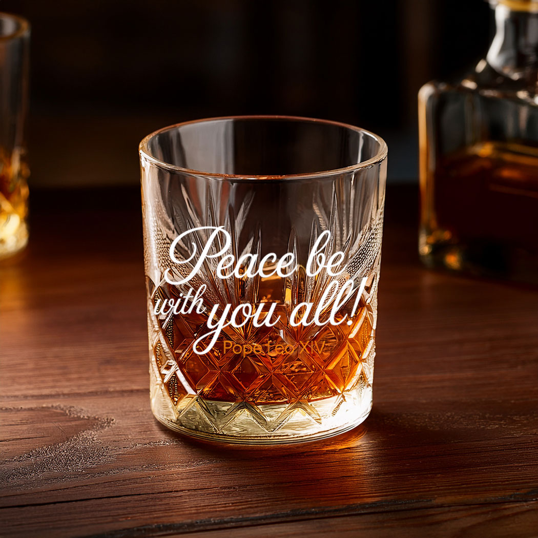 Peace Be With You All Pope Leo XIV quote Glass