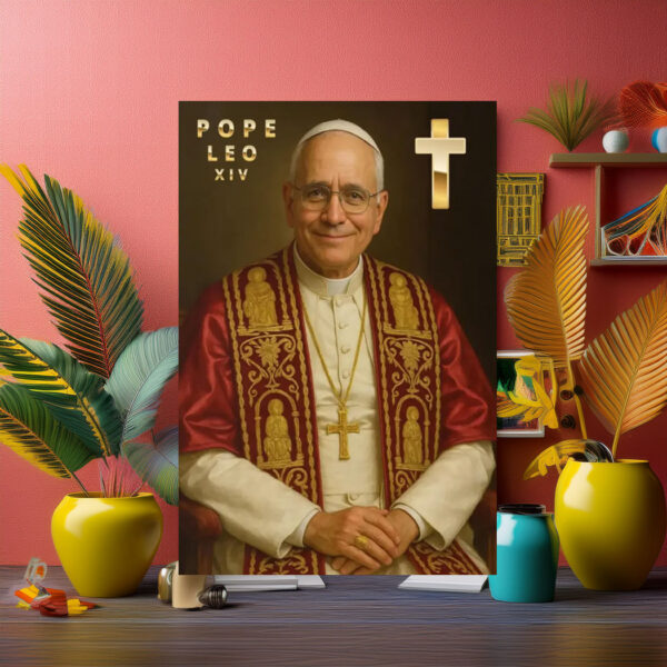 Pope Leo XIV (2025) wall art Historic Vatican Portrait Print Poster