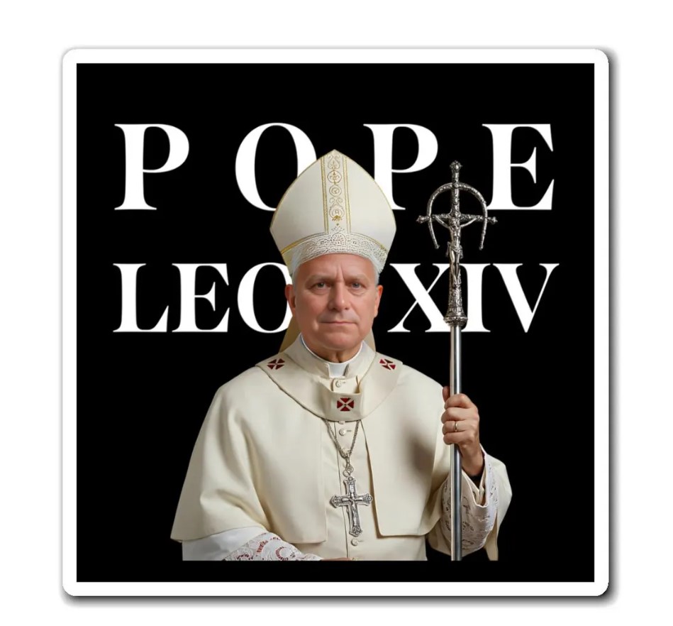 Pope Leo XIV Catholic Icon Magnet