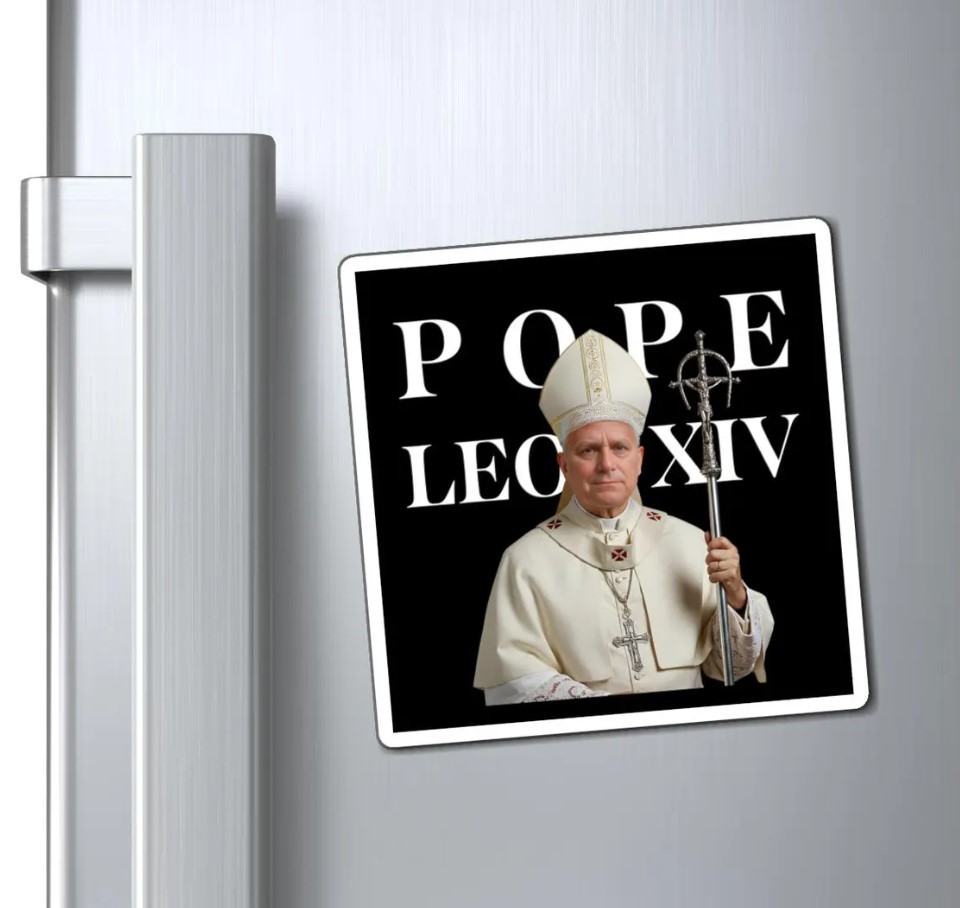 Pope Leo XIV Catholic Icon Magnet