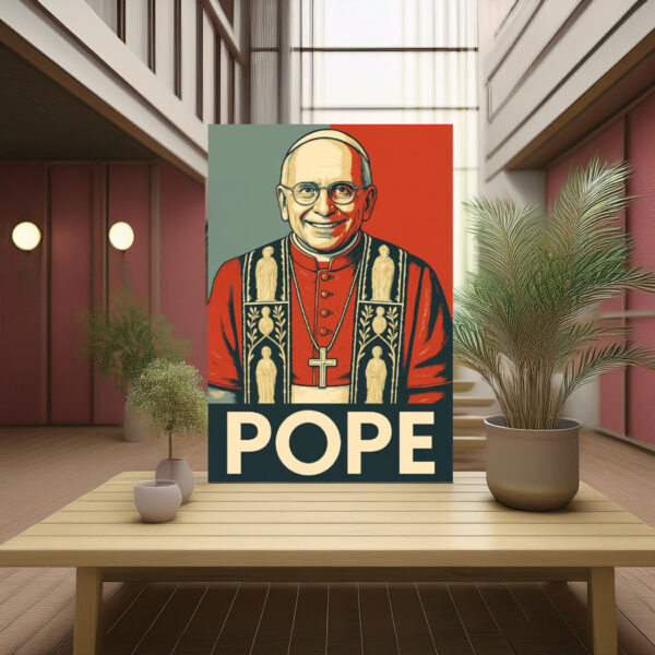 Pope Leo XIV Digital Art Print 2025 Poster