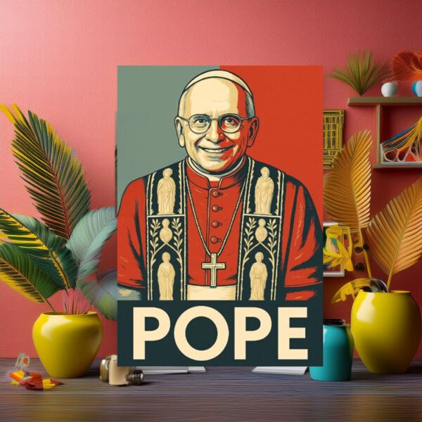 Pope Leo XIV Digital Art Print 2025 Poster