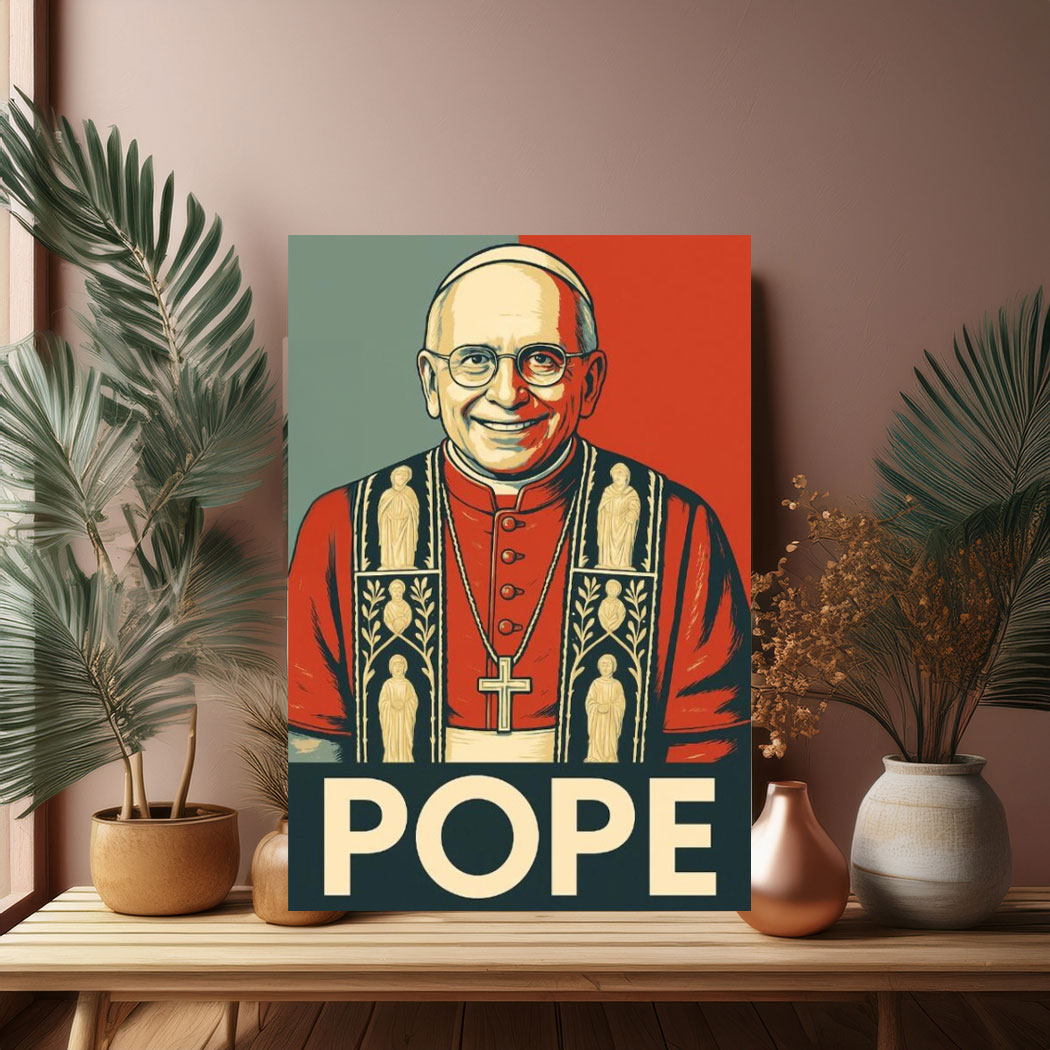 Pope Leo XIV Digital Art Print 2025 Poster