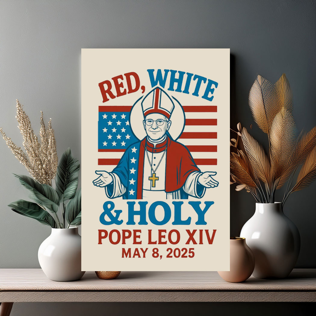 Pope Leo XIV Digital Art Print – Catholic Wall Art Classic Poster
