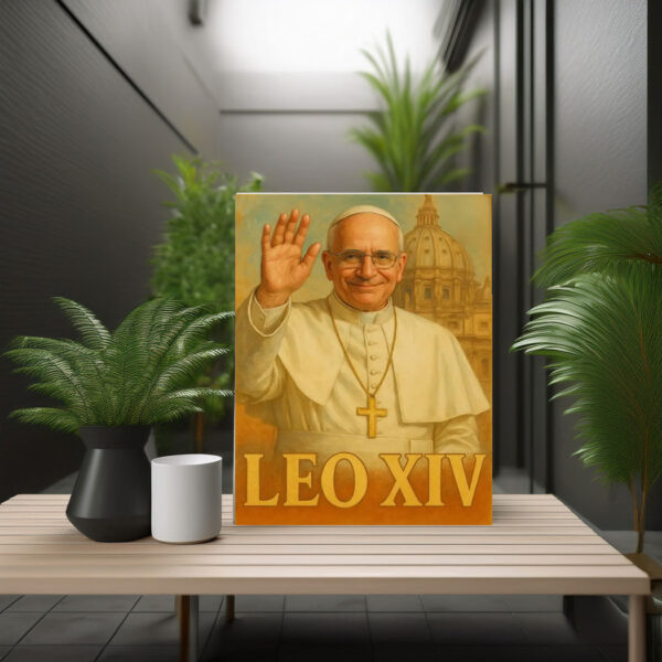 Pope Leo XIV Digital Art Print – Catholic Wall Art poster