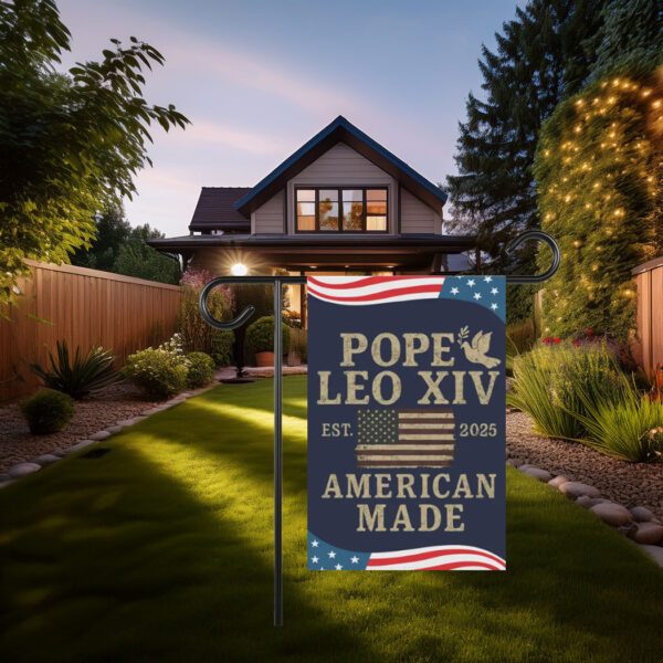 Pope Leo XIV First American Pope House Flag