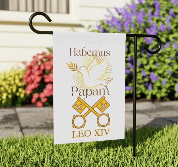 Pope Leo XIV Flag, Habemus Papam Catholic Garden Flag Gift