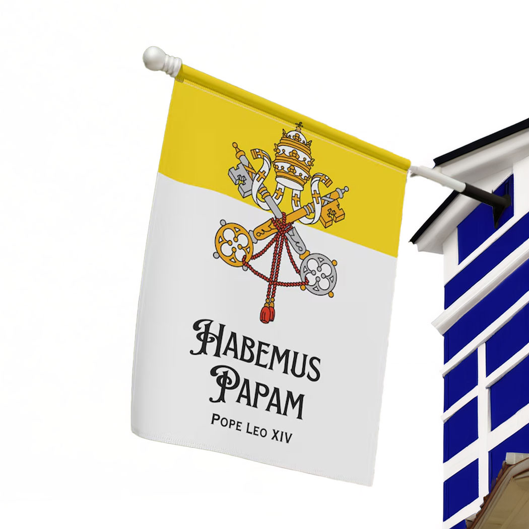 Pope Leo XIV Flag, Habemus Papam Garden Flag