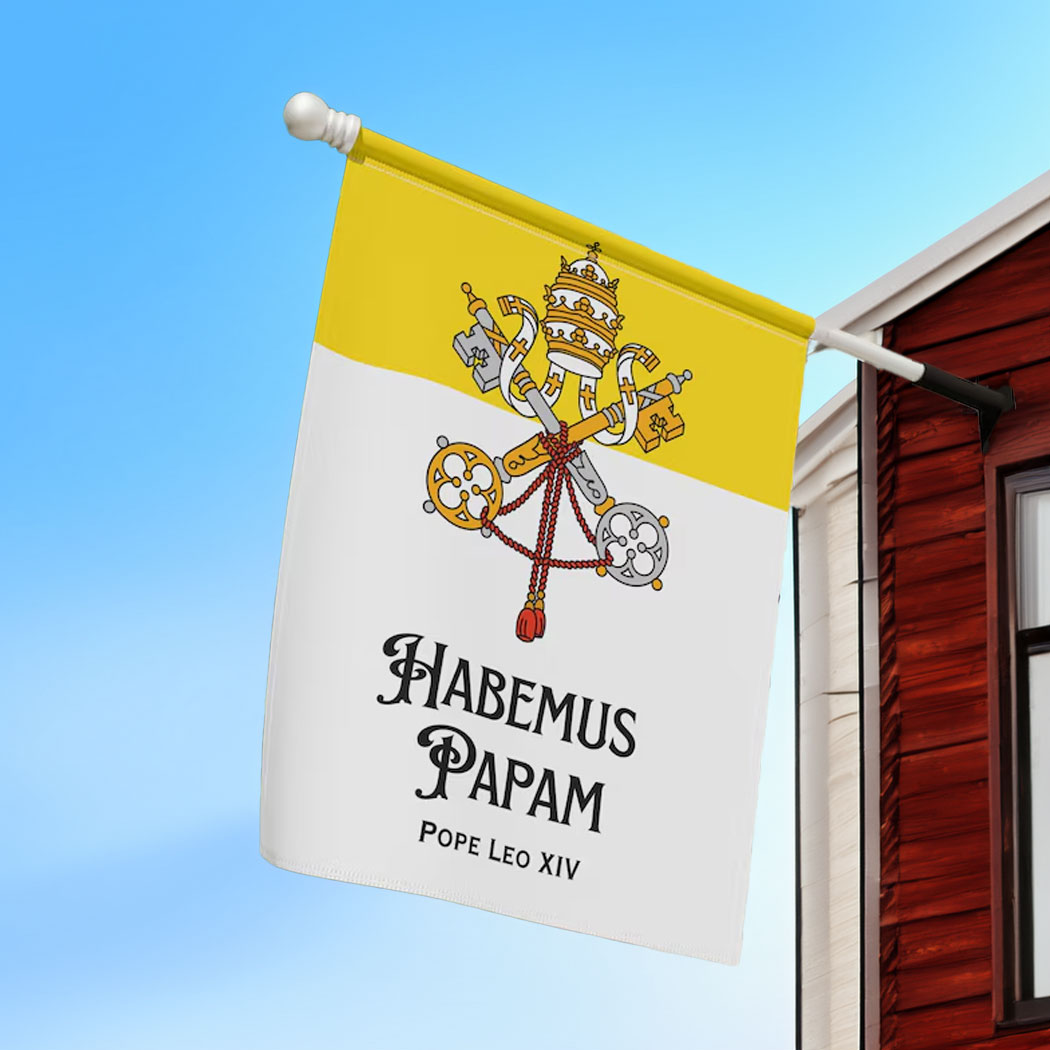 Pope Leo XIV Flag, Habemus Papam Garden Flag