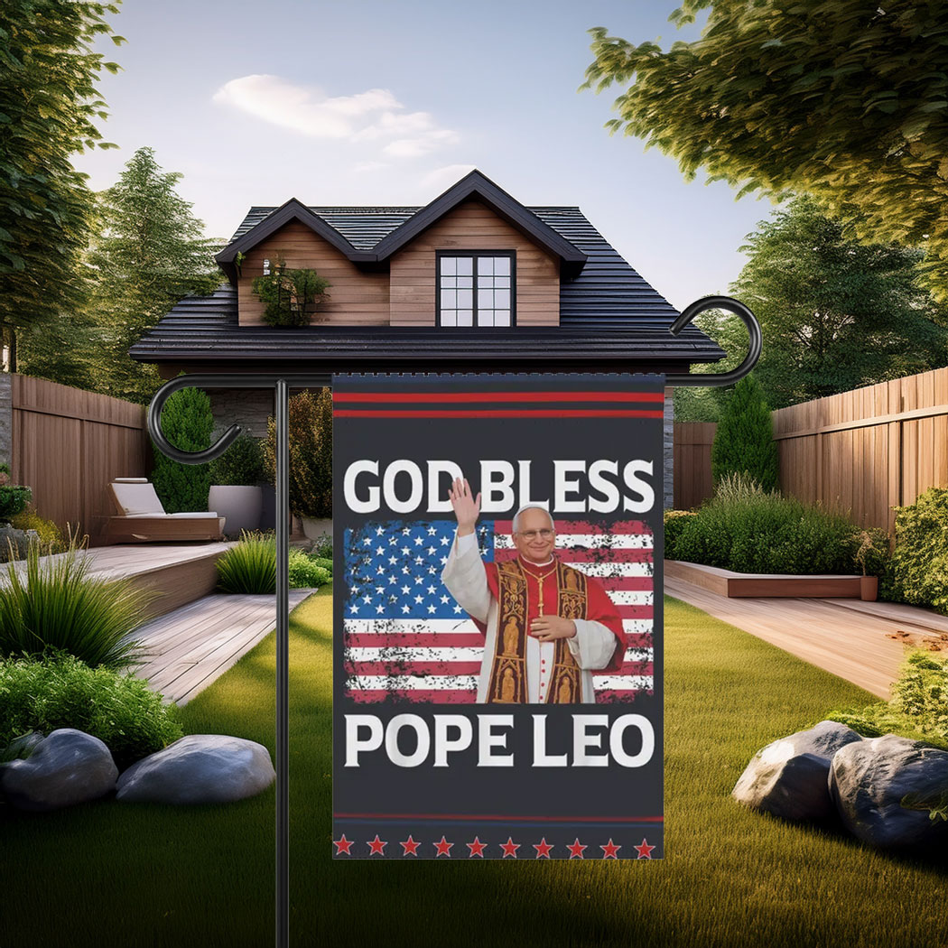 Pope Leo XIV Flag Red White & Blue Catholic Flag