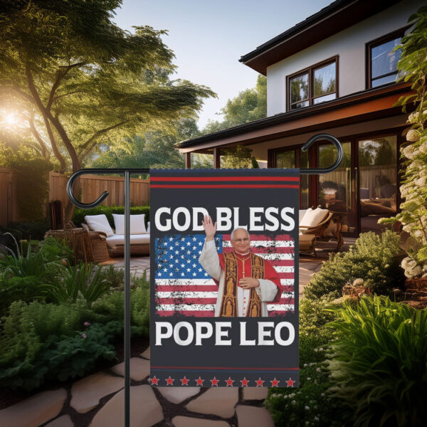 Pope Leo XIV Flag Red White & Blue Catholic Flag