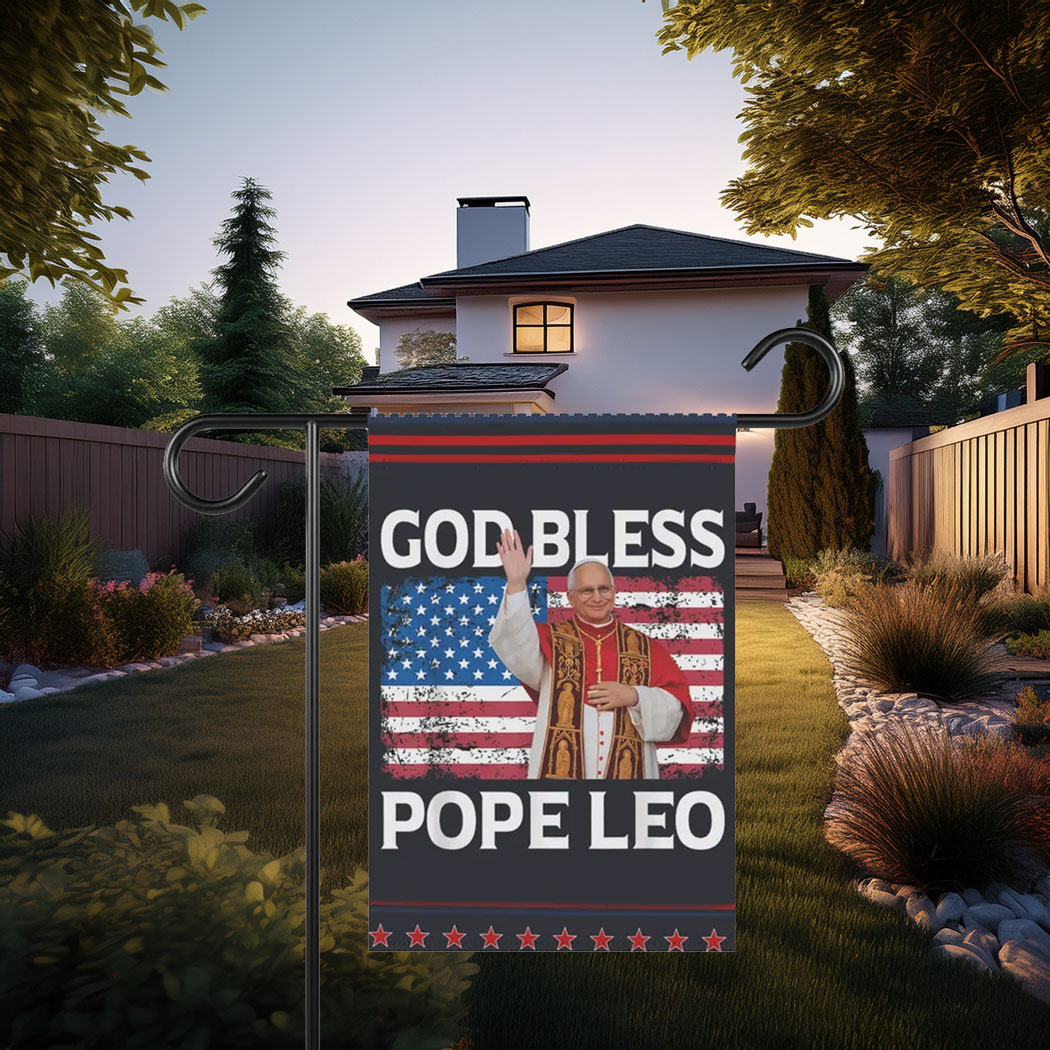 Pope Leo XIV Flag Red White & Blue Catholic Flag