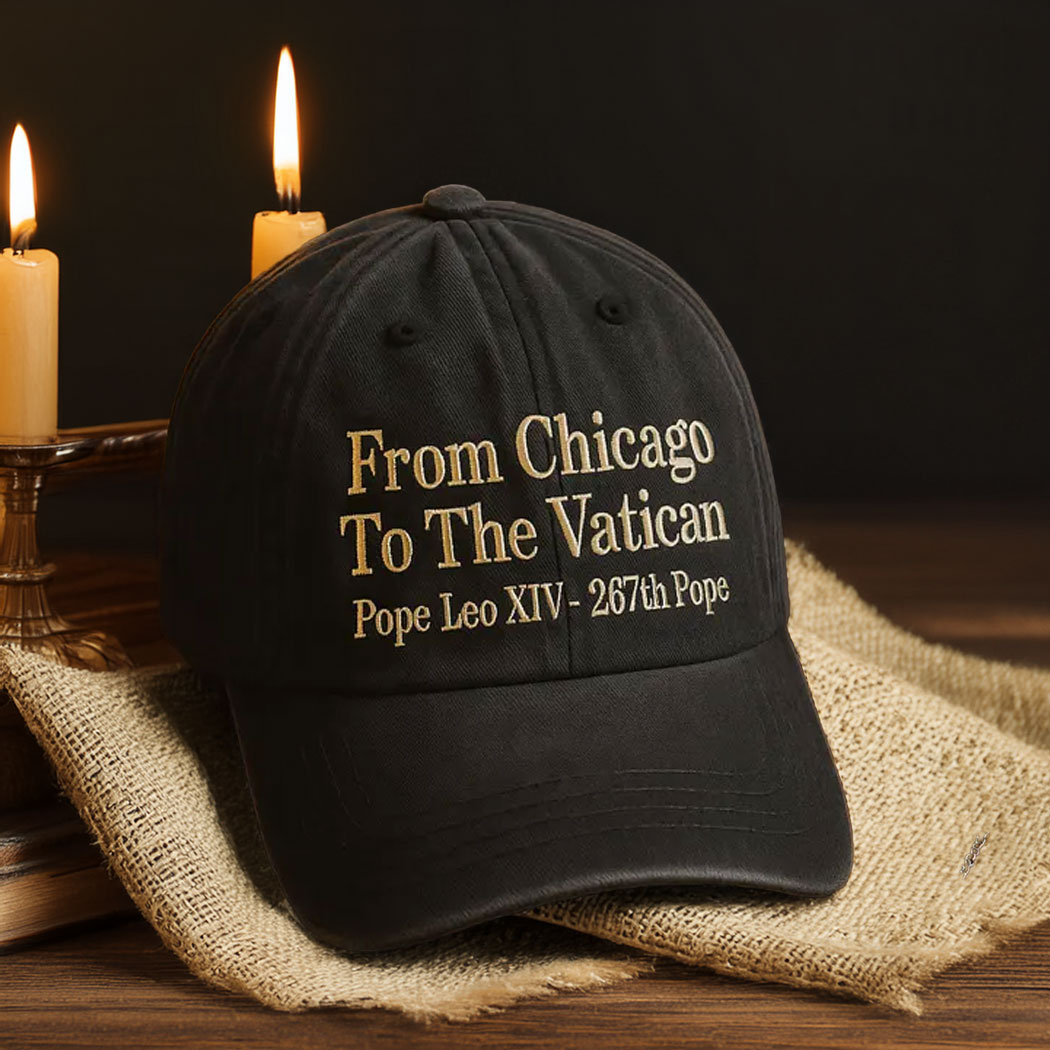 Pope Leo XIV From Chicago To The Vatican Embroidered Washed Cap