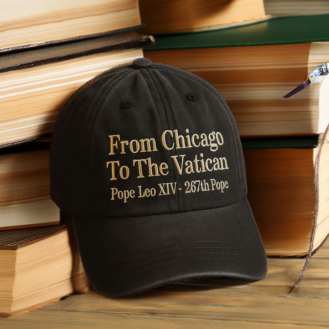 Pope Leo XIV From Chicago To The Vatican Embroidered Washed Cap