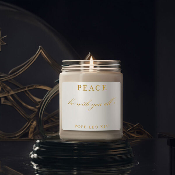 Pope Leo XIV Peace Quote Candle