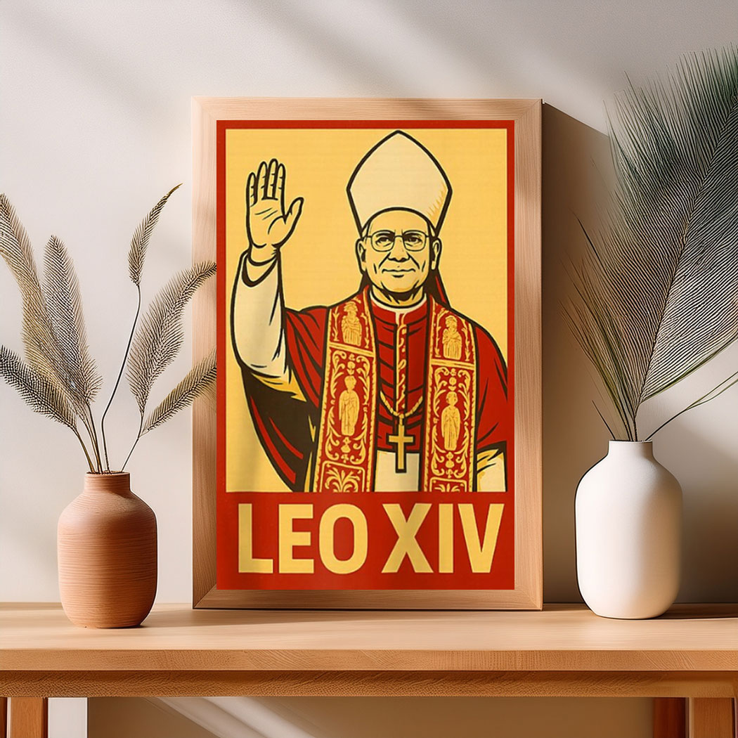 Pope Leo XIV - Poster Style Christian Vatican Design Raglan