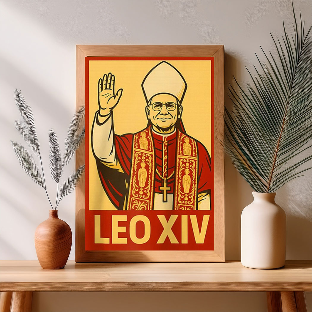Pope Leo XIV - Poster Style Christian Vatican Design Raglan