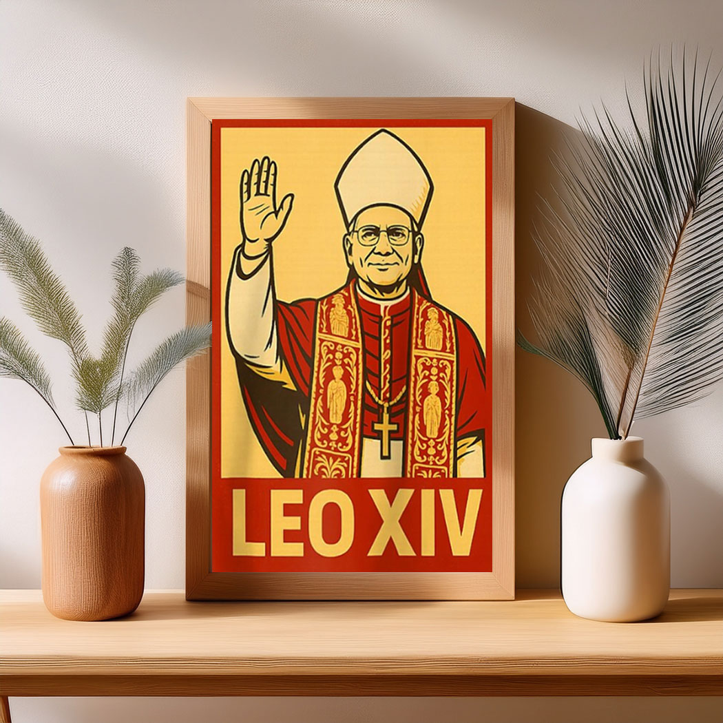 Pope Leo XIV - Poster Style Christian Vatican Design Raglan