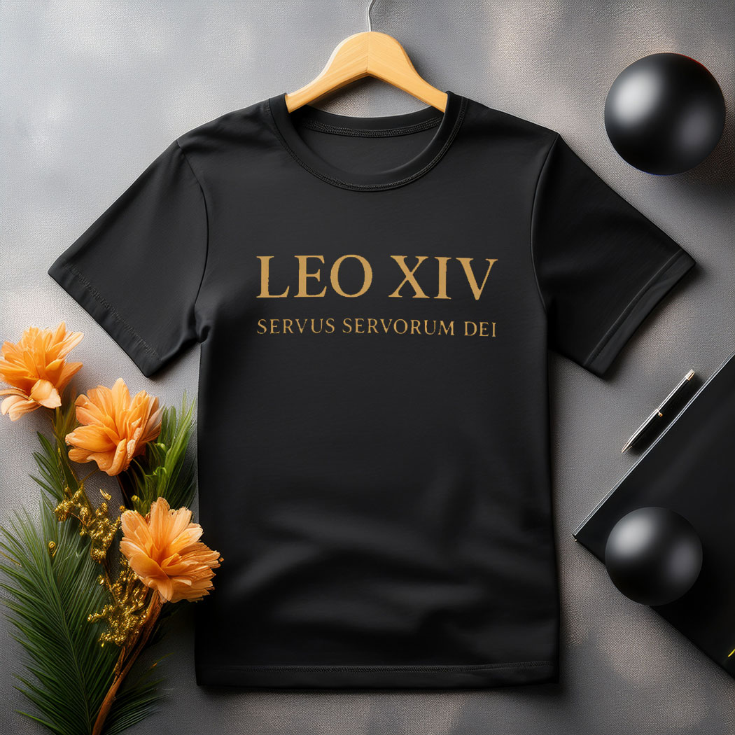 Pope Leo XIV Shirt, Servus Servorum Dei Papal Motto Tee