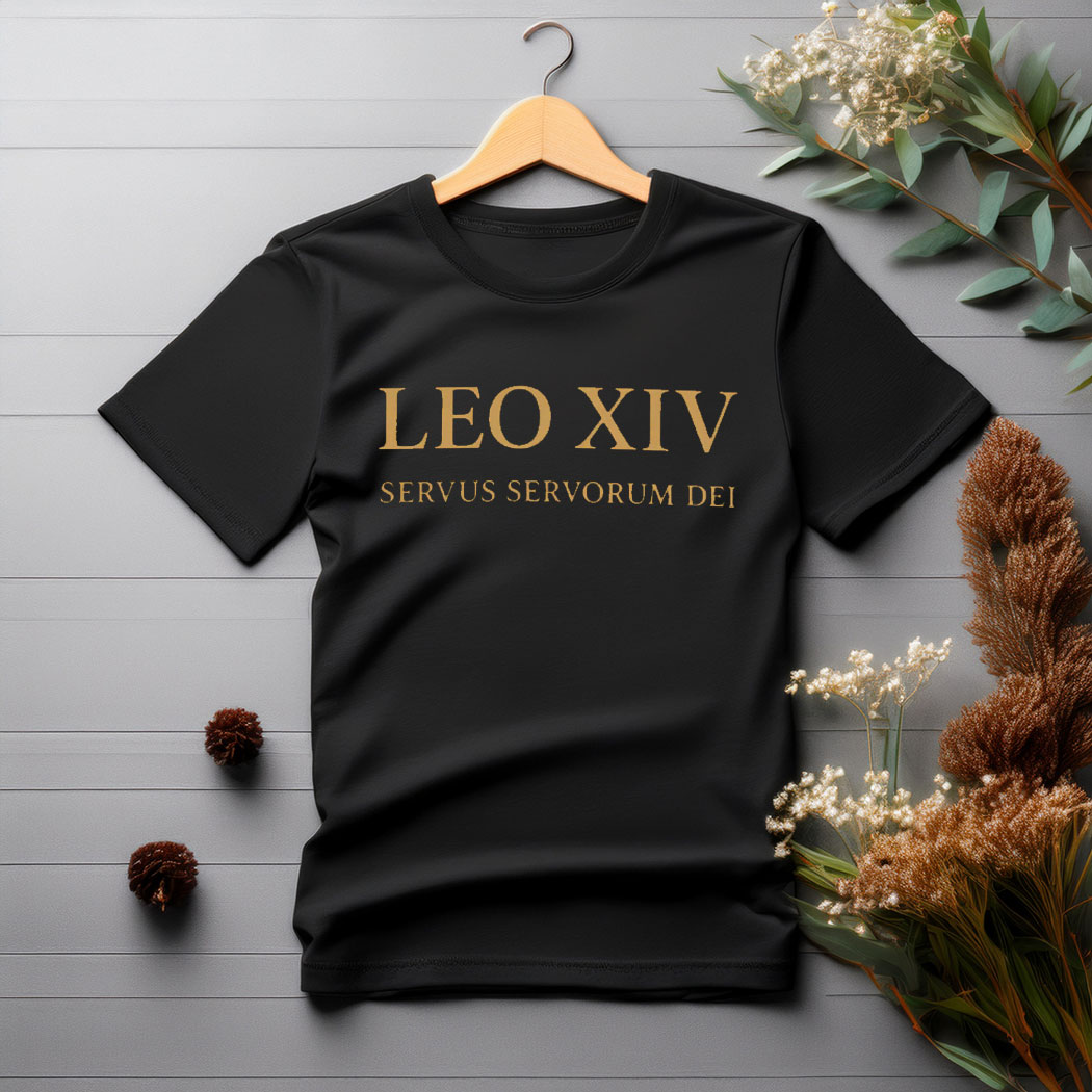Pope Leo XIV Shirt, Servus Servorum Dei Papal Motto Tee
