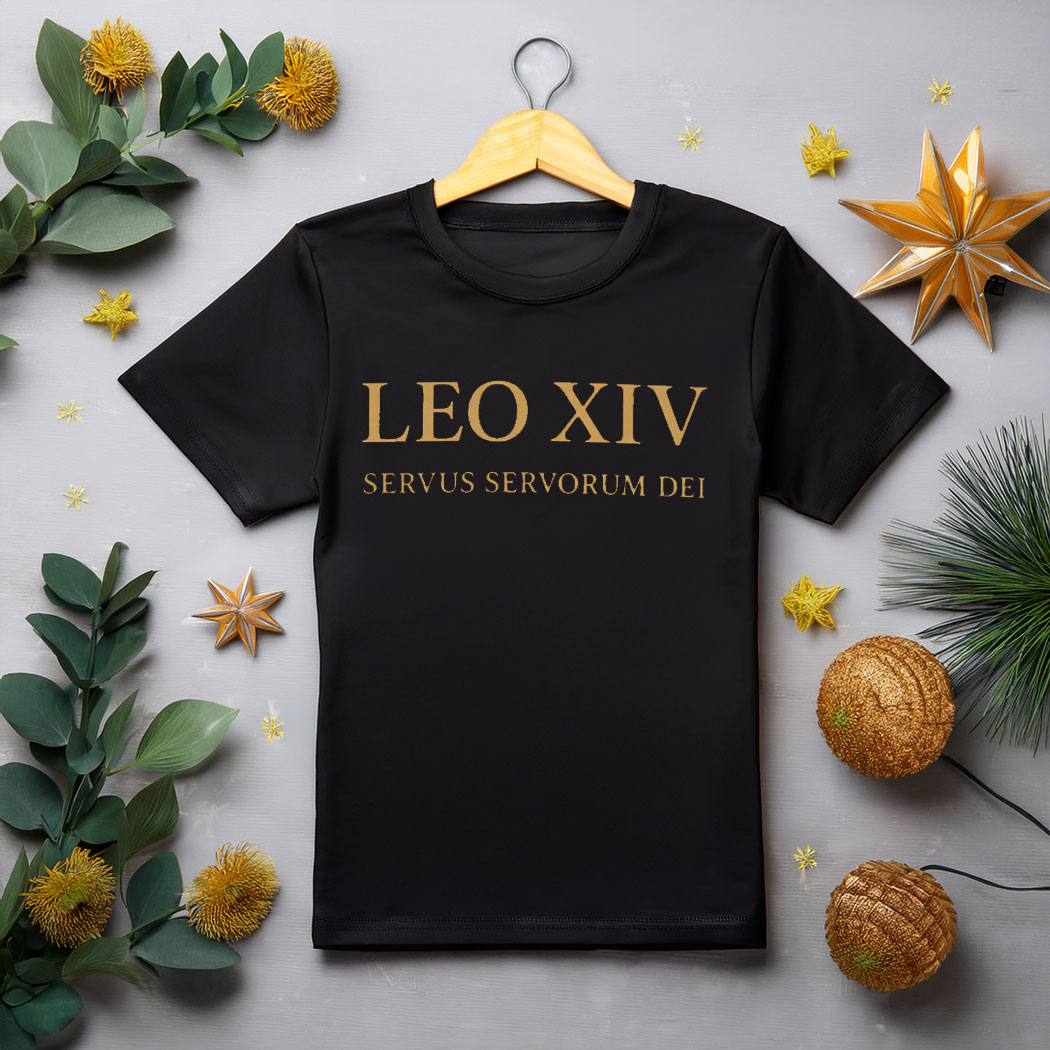 Pope Leo XIV Shirt, Servus Servorum Dei Papal Motto Tee