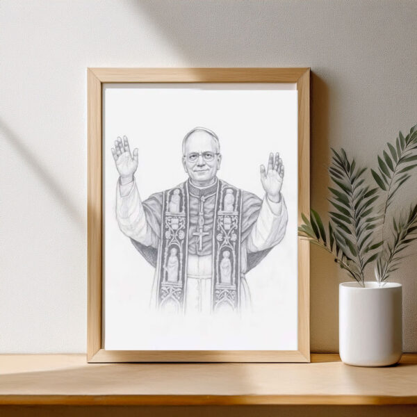 Pope Leo XIV Wall Art - Vintage Papal Sketch Print Poster