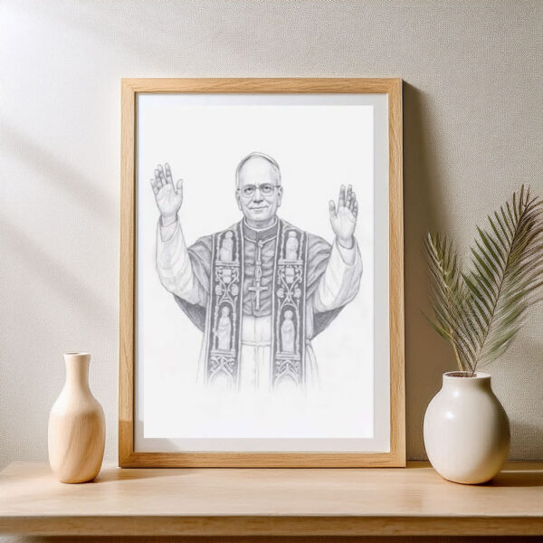Pope Leo XIV Wall Art - Vintage Papal Sketch Print Poster