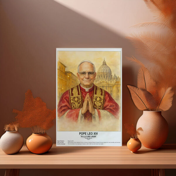 Pope Leo XIV Watercolor Art Print Poster