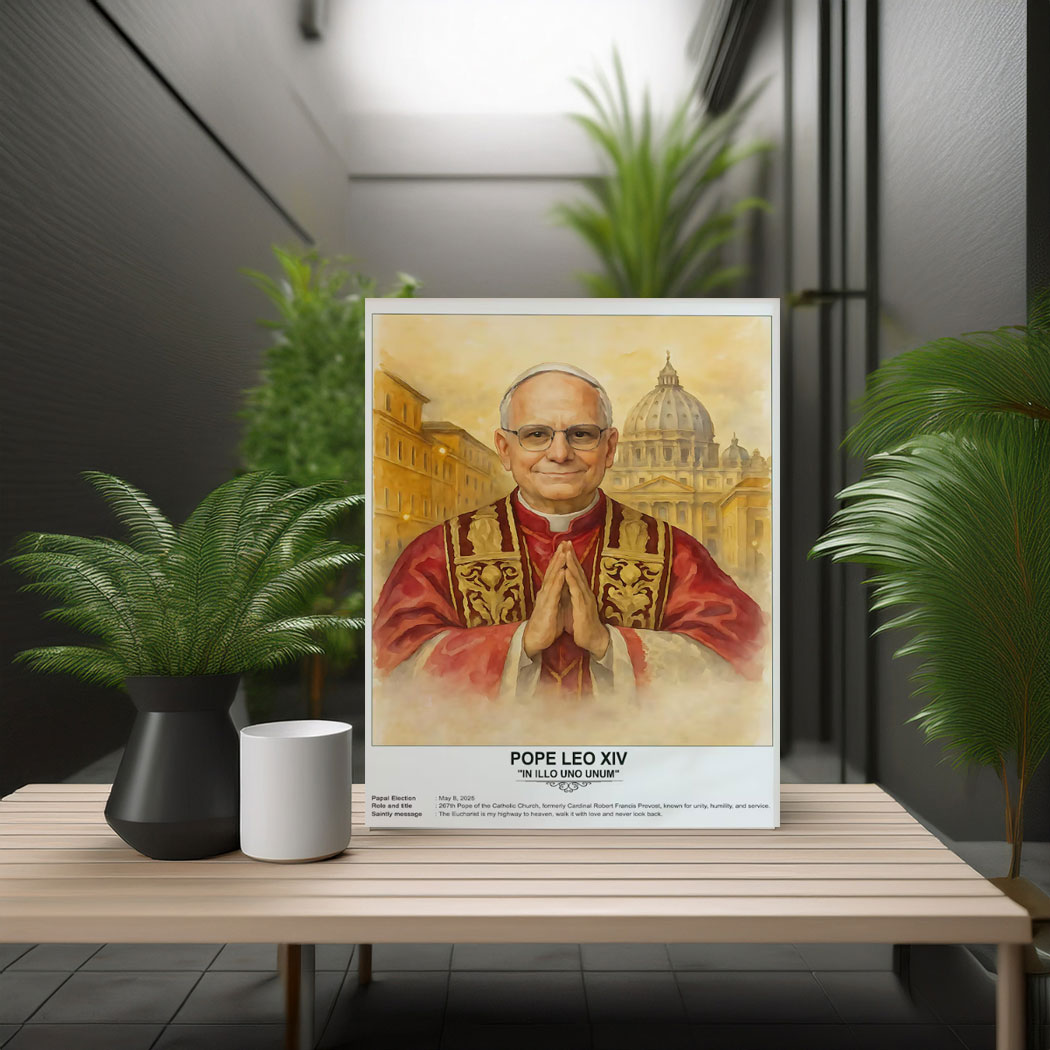 Pope Leo XIV Watercolor Art Print Poster