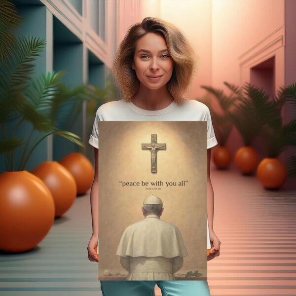 Pope Leo XIV - peace be with you all Poster