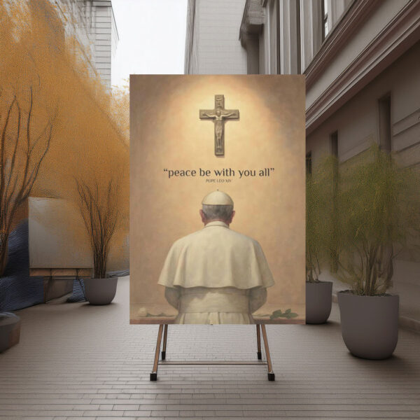 Pope Leo XIV - peace be with you all Poster