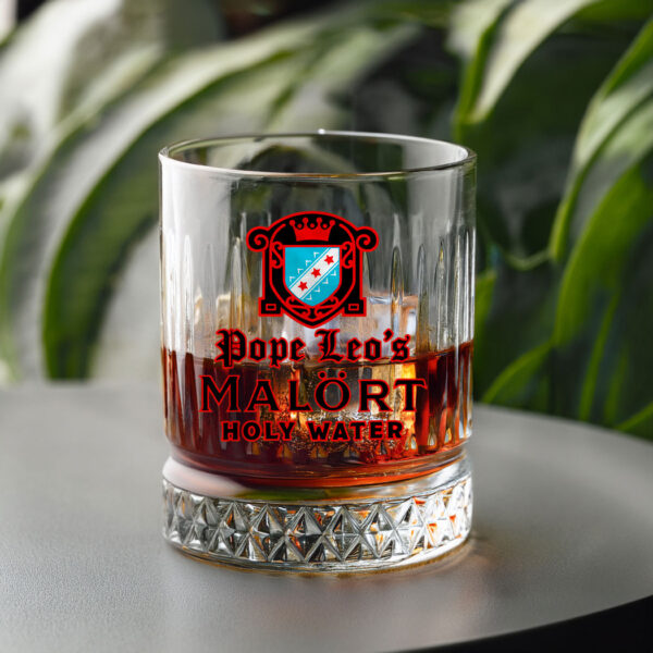 Pope Leo's Holy Water Whiskey Glass