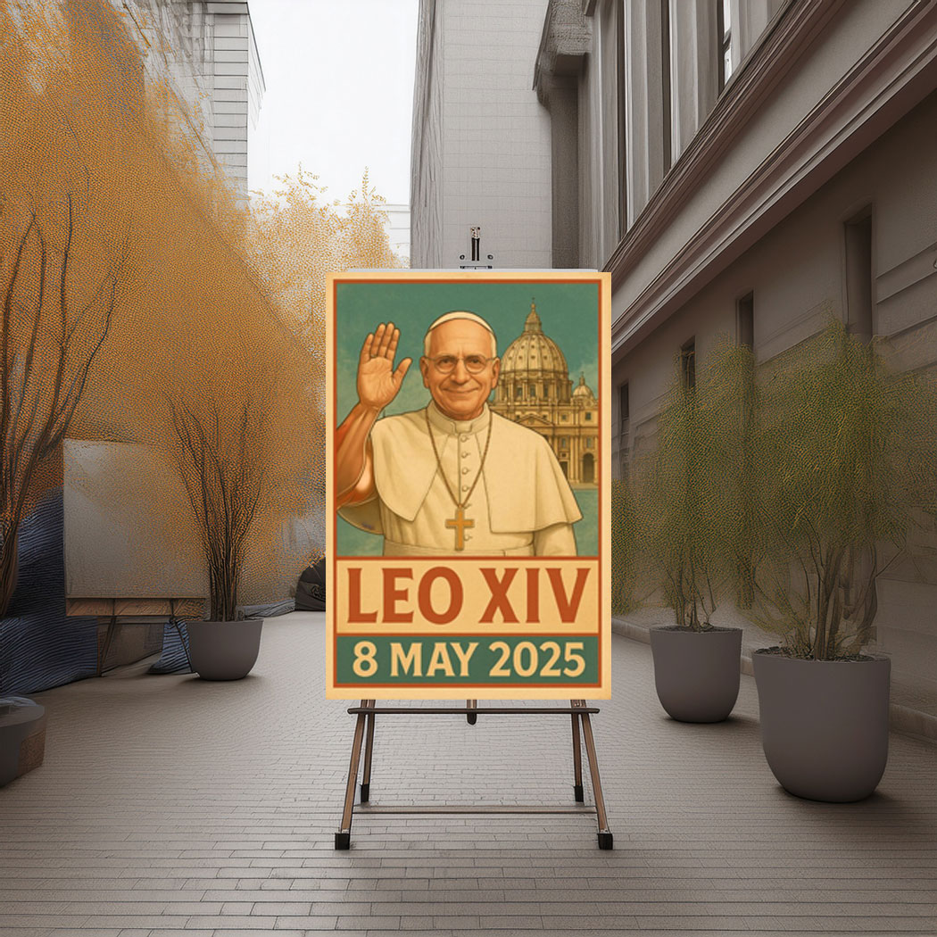 Retro Pope Leo XIV 2025 Poster