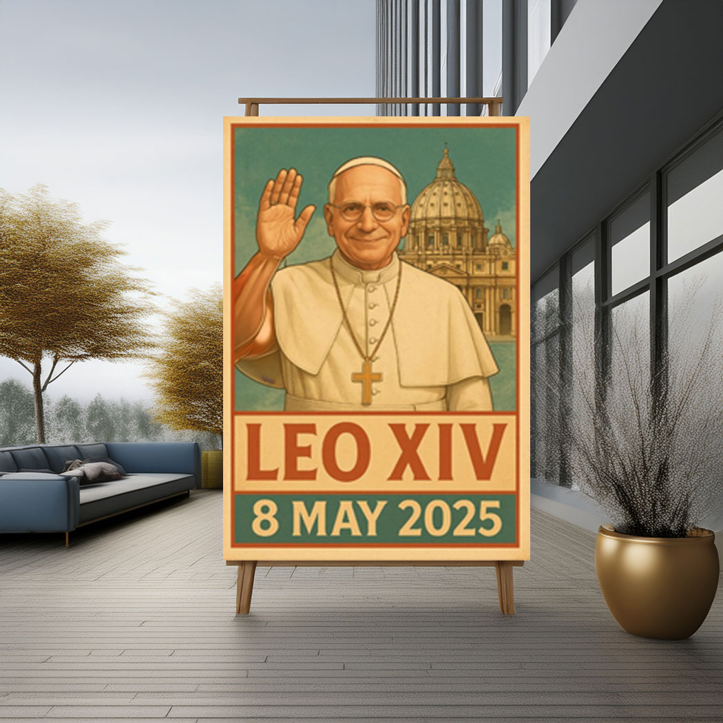 Retro Pope Leo XIV 2025 Poster