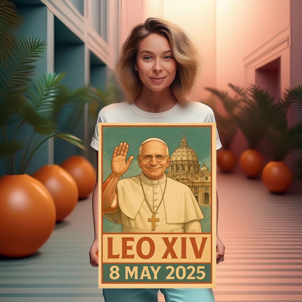 Retro Pope Leo XIV 2025 Poster