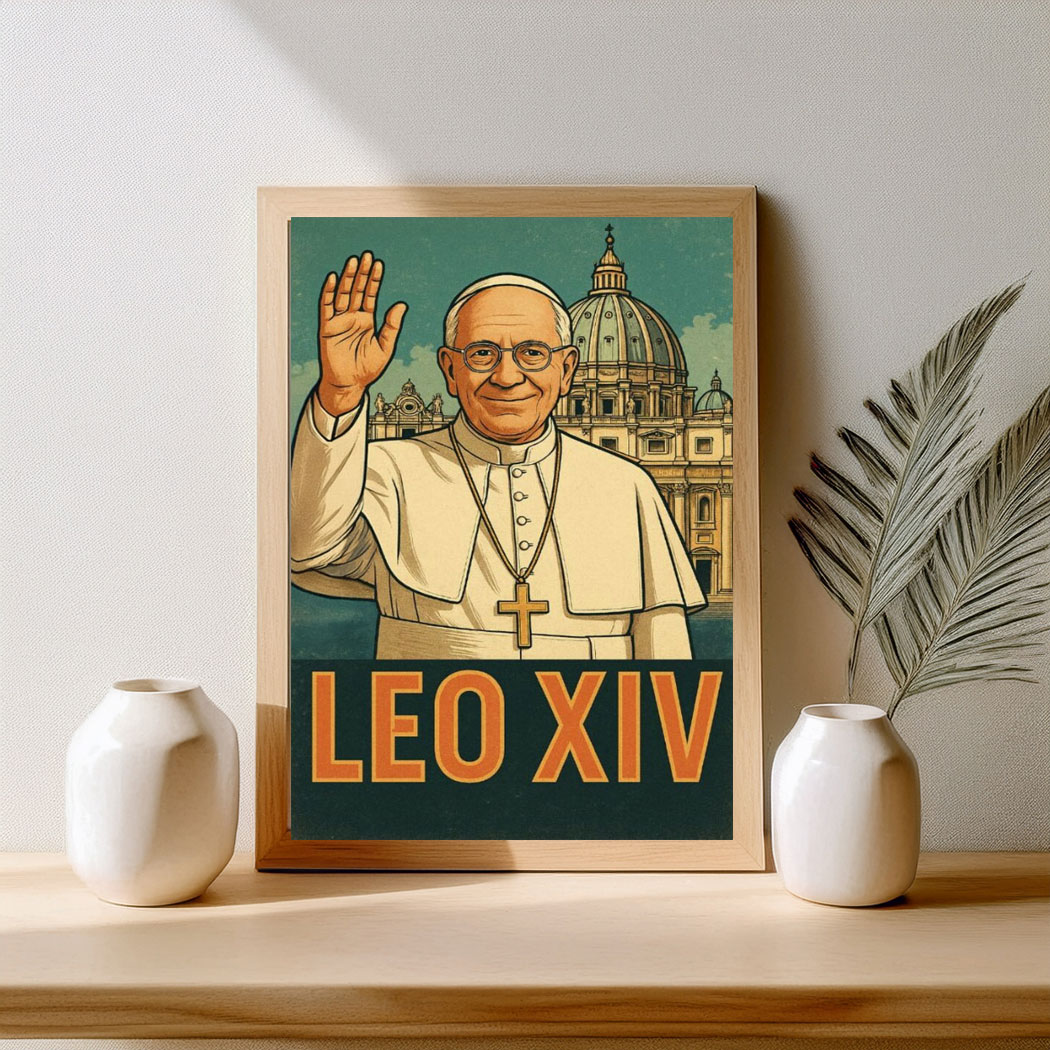 Retro Pope Leo XIV Poster
