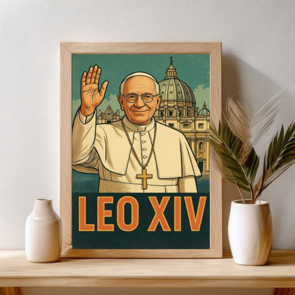 Retro Pope Leo XIV Poster