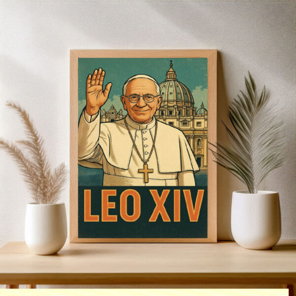 Retro Pope Leo XIV Poster