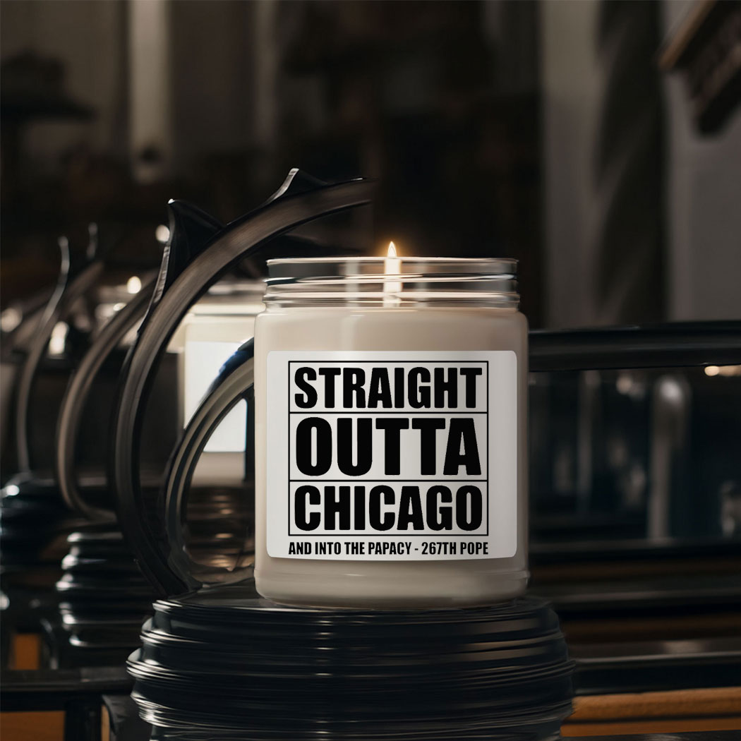 Straight Outta Chicago New Pope Leo XIV Candle